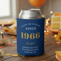 Nom 60e anniversaire 1966 Bleu Or Élégant Chic