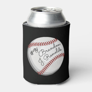 Rafraîchisseur Pour Canette Nom customisé par base-ball signé