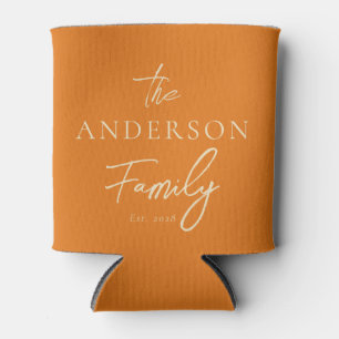 Rafraîchisseur Pour Canette Nom de famille écrit à la main Citrus chaud du mil