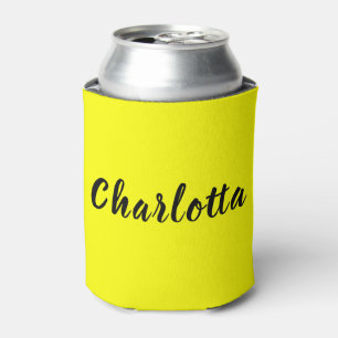 Rafraîchisseur Pour Canette Nom de personnalisation noir Couleur jaune néon