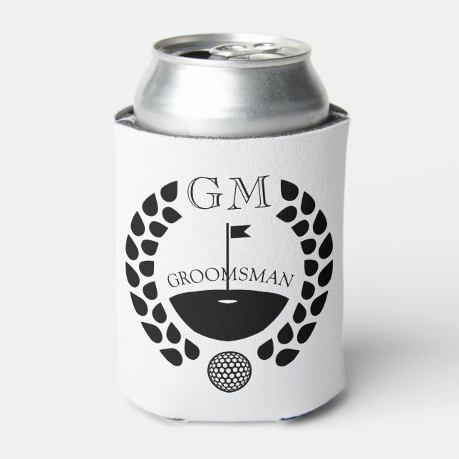 Rafraîchisseur Pour Canette Nom du monogramme personnalisé Groomsman (Can devant)