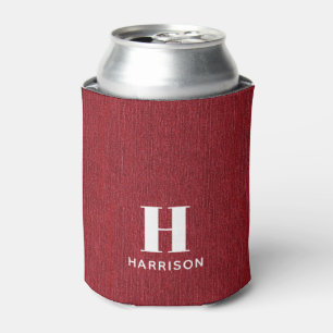 Rafraîchisseur Pour Canette Nom initial Ruby Red Denim Imprimer 12oz.