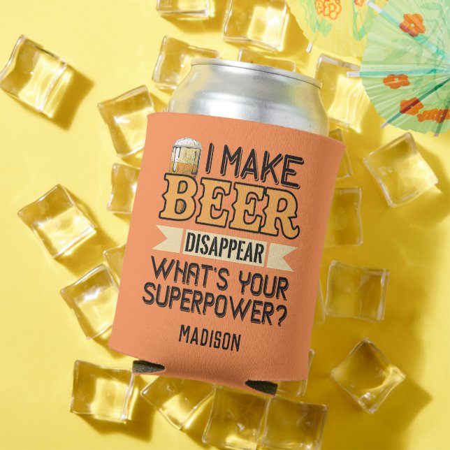 Rafraîchisseur Pour Canette Nom personnalisé Beer Superpower (Été in situ)