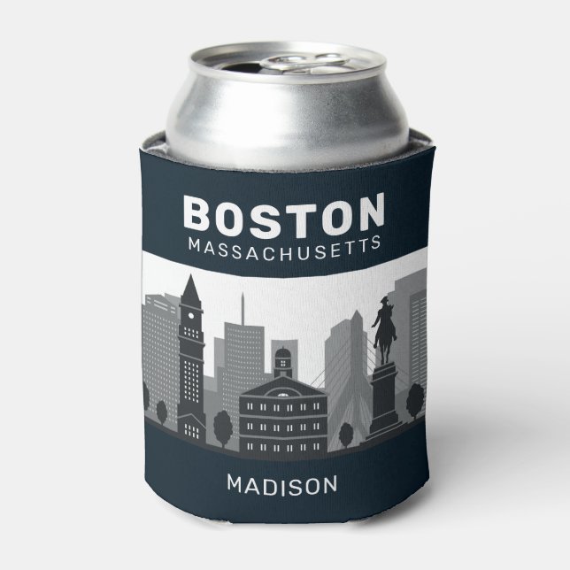 Rafraîchisseur Pour Canette Nom personnalisé Boston Massachusetts (Can devant)