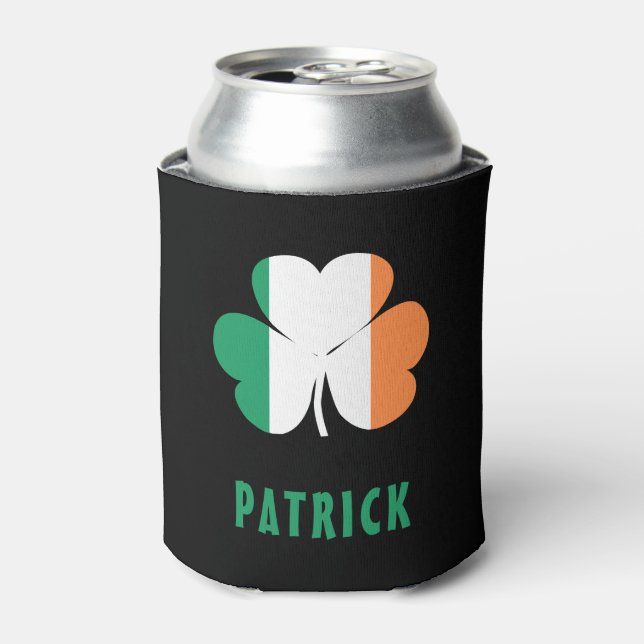 Rafraîchisseur Pour Canette Nom personnalisé Celtic Irlande Shamrock Drapeau i (Can devant)