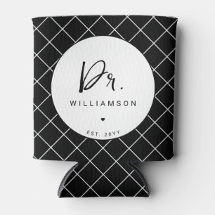 Rafraîchisseur Pour Canette Nom personnalisé Dr Minimaliste Docteur Graduation