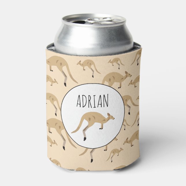 Rafraîchisseur Pour Canette Nom personnalisé du Motif Kangaroo australien (Can devant)
