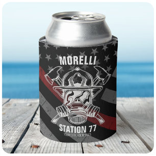 Rafraîchisseur Pour Canette Nom personnalisé Pompier Station du service d'ince