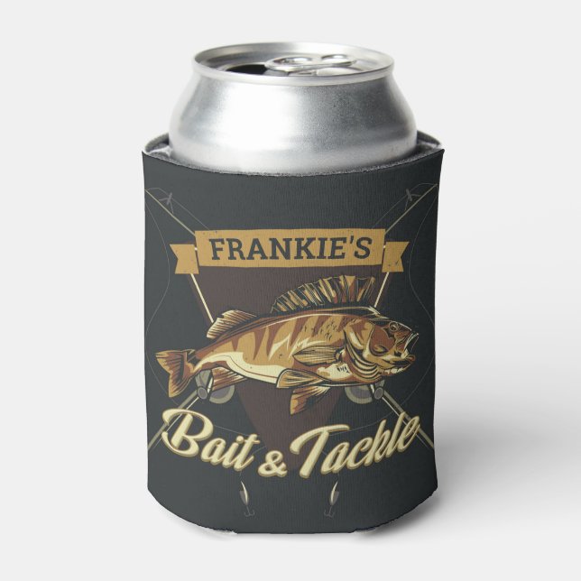 Rafraîchisseur Pour Canette Nom personnalisé Trophée Pêche Pêcheur Pêcheur Bai (Can devant)