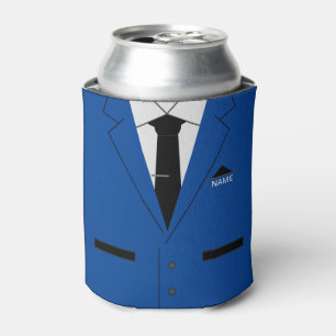 Rafraîchisseur Pour Canette Nom personnel Can Cooler bleu costume et cravate