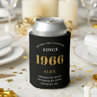 Nom pour 60e anniversaire 1966 Noir Or Élégant Chi