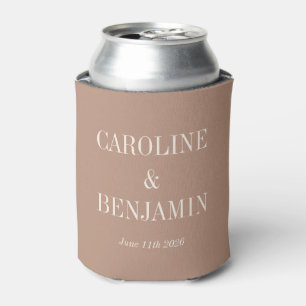 Rafraîchisseur Pour Canette Noms De Mariage Personnalisés De Boho Cocoa Simple