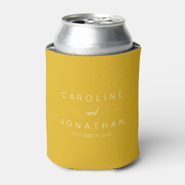 Rafraîchisseur Pour Canette Noms de mariage personnalisés minimalistes moderne (Can devant)