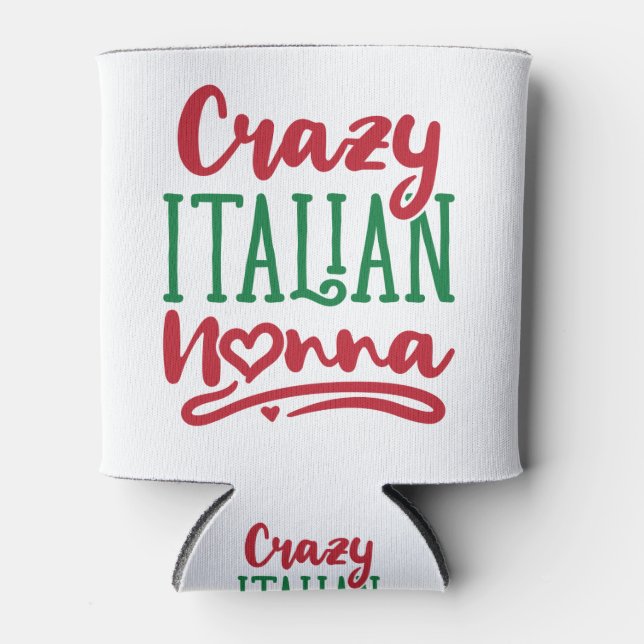 Rafraîchisseur Pour Canette Nonna italienne folle (Devant)
