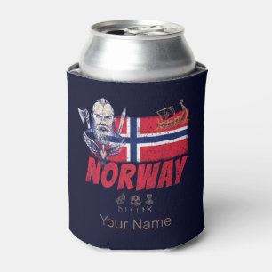 Rafraîchisseur Pour Canette Norvège Vive Drapeau Vintage Et Souvenir De Navire