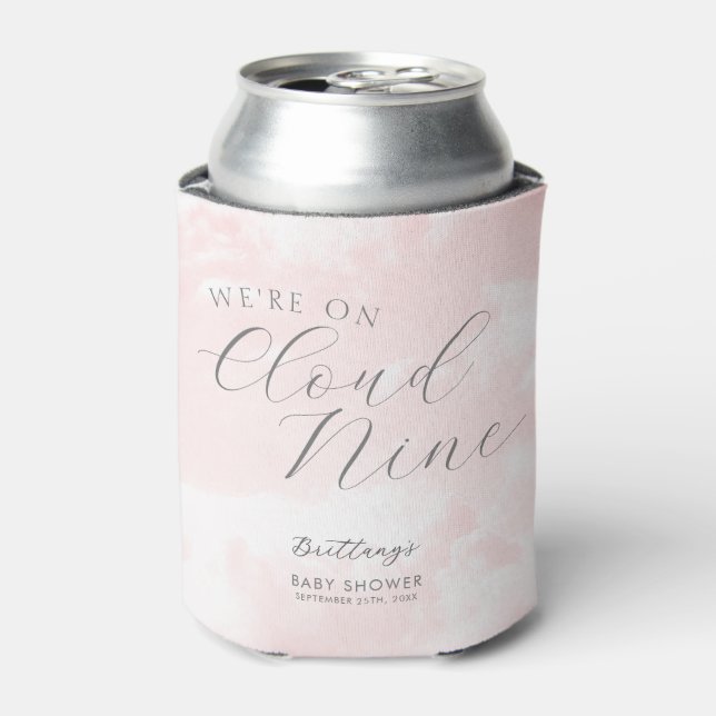 Rafraîchisseur Pour Canette Nous sommes sur le Baby shower Cloud Nine Rose Gir (Can devant)