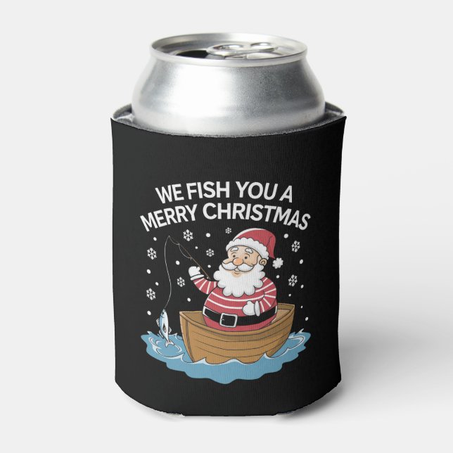 Rafraîchisseur Pour Canette Nous Vous Poissons Un Joyeux Pêcheur De Noël Pêche (Can devant)