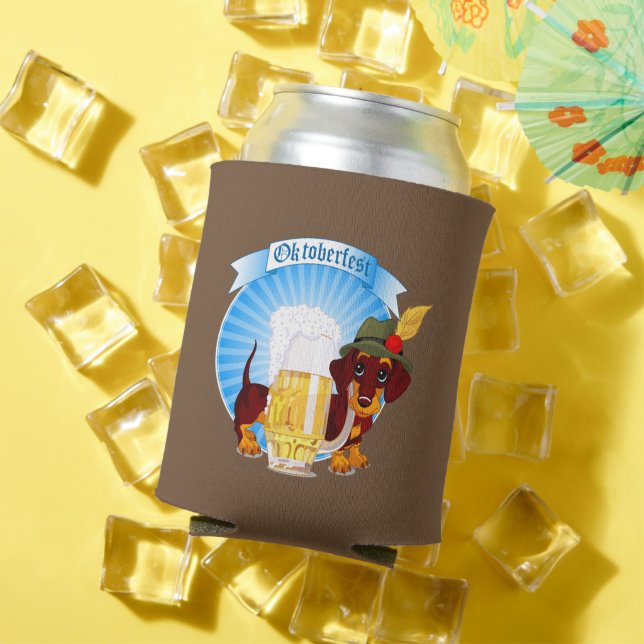 Rafraîchisseur Pour Canette Octoberfest Dachshund Can Cooler (Été in situ)