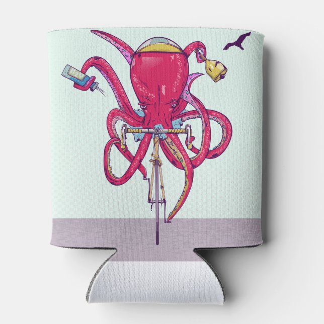 Rafraîchisseur Pour Canette Octopus Faire du vélo (Dos)