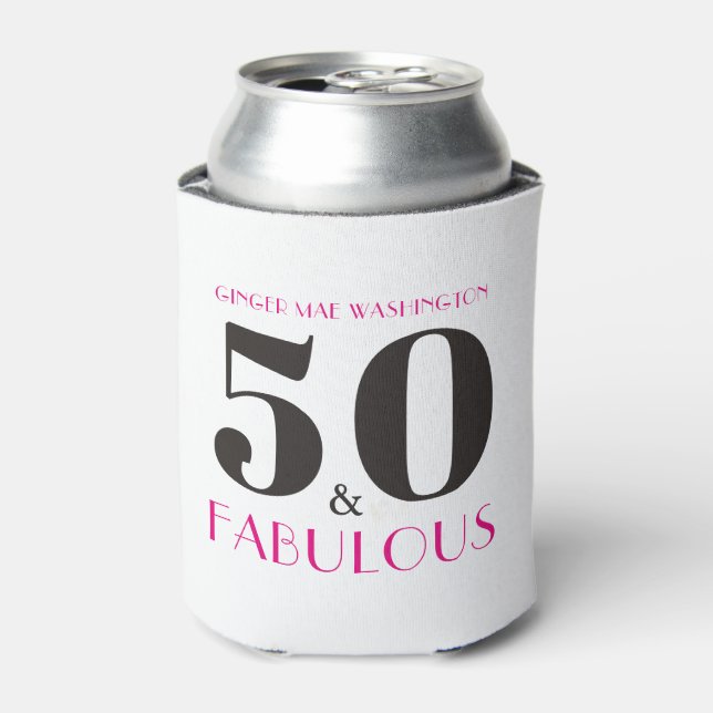 Rafraîchisseur Pour Canette Offre personnalisée 50 et fabuleuse fête d'anniver (Can devant)