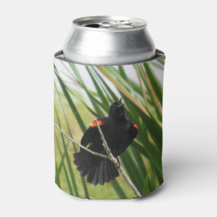 Rafraîchisseur Pour Canette Oiseau noir ailé rouge - Jardin Oiseau peut refro