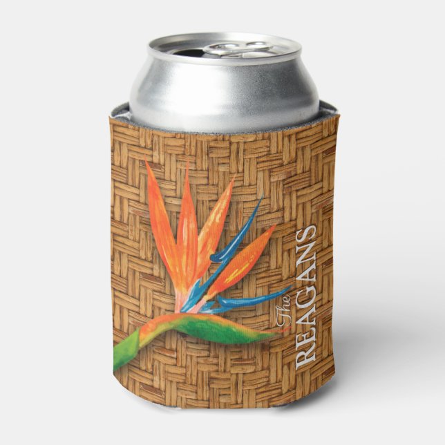 Rafraîchisseur Pour Canette Oiseau personnalisé du paradis Tropical (Can devant)