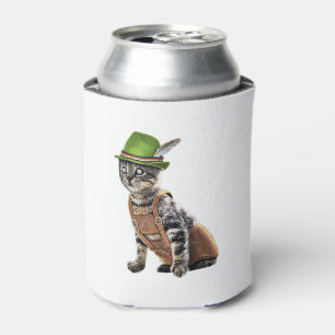 Rafraîchisseur Pour Canette Oktoberfest Chat Bavarian Lederhosen Costume Alpin