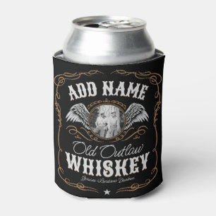 Rafraîchisseur Pour Canette Old Moonshine Whiskey Étiquette AJOUTER PHOTO Nom 
