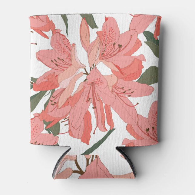 Rafraîchisseur Pour Canette Oleander Flower : Orange White (Devant)