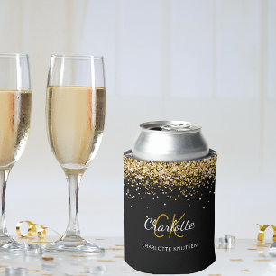 Rafraîchisseur Pour Canette Or monogramme nom anniversaire