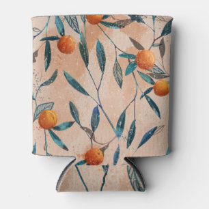 Rafraîchisseur Pour Canette Oranges Aquarelle : Floral sans fil Motif