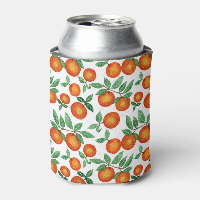 Rafraîchisseur Pour Canette Oranges d'été Motif d'aquarelle d'agrumes (Can devant)