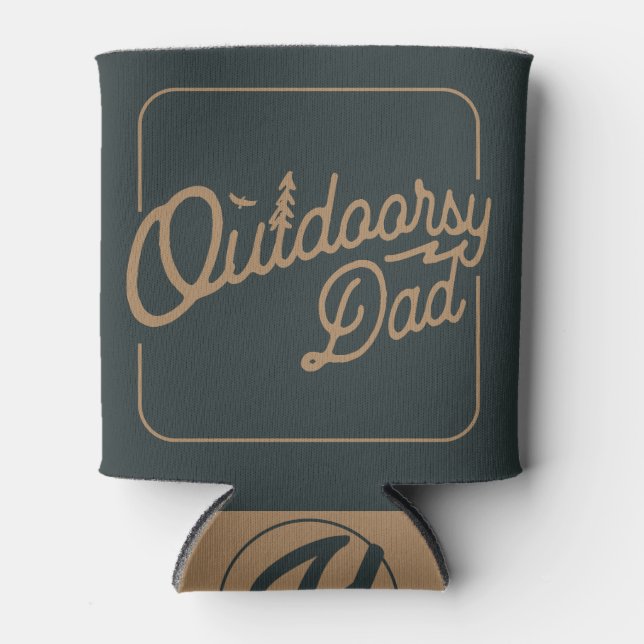 Rafraîchisseur Pour Canette Outdoorsy Papa Outdoor Nature Love (Devant)