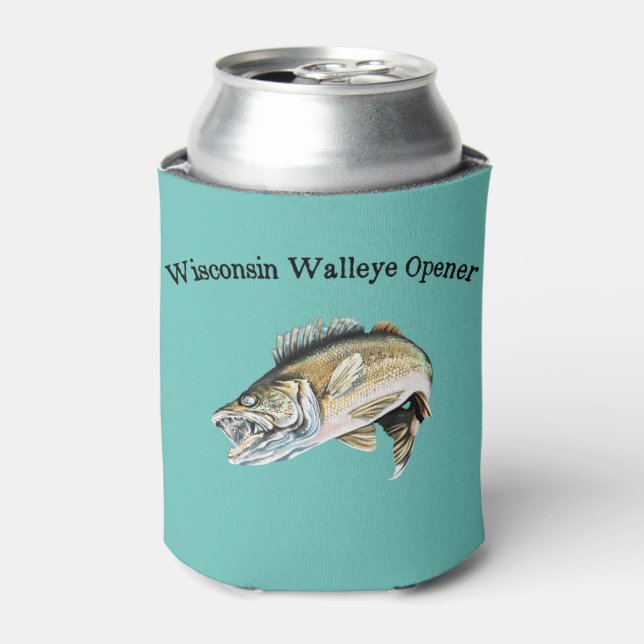 Rafraîchisseur Pour Canette Ouvert de pêche Wisconsin Walleye (Can devant)