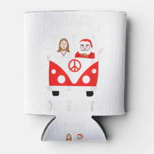 Rafraîchisseur Pour Canette Paix sur terre père Noël et jesus hippie fan chr