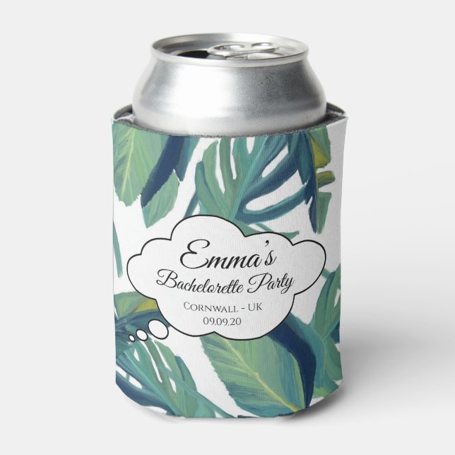 Rafraîchisseur Pour Canette Palmier à feuilles tropicales Vert mignonne (Can devant)