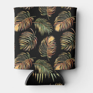 Rafraîchisseur Pour Canette Palmiers Gold-Green : Aquarelle Motif sans couture