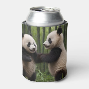 Rafraîchisseur Pour Canette Pandas Bébés En Jeu Dans Une Forêt De Bambou,