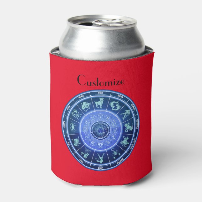 Rafraîchisseur Pour Canette Panneau solaire Zodiac Calendrier Astrologie Thund (Can devant)