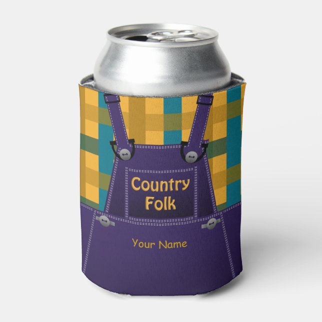 Rafraîchisseur Pour Canette Panneaux de personnage de pays Plaid personnalisé (Can devant)