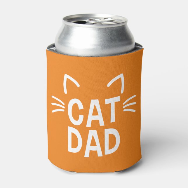 Rafraîchisseur Pour Canette Papa Chat Avec Oreilles Et Whiskers (Can devant)