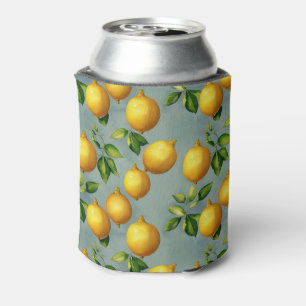 Rafraîchisseur Pour Canette Papier peint à motif de citrons de style vintage