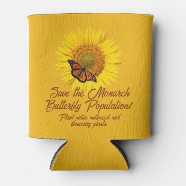 Rafraîchisseur Pour Canette Papillon monarque (Devant)