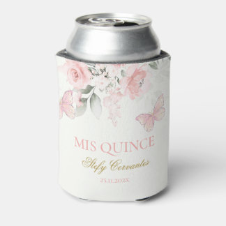 Rafraîchisseur Pour Canette Papillon rose Quinceañera