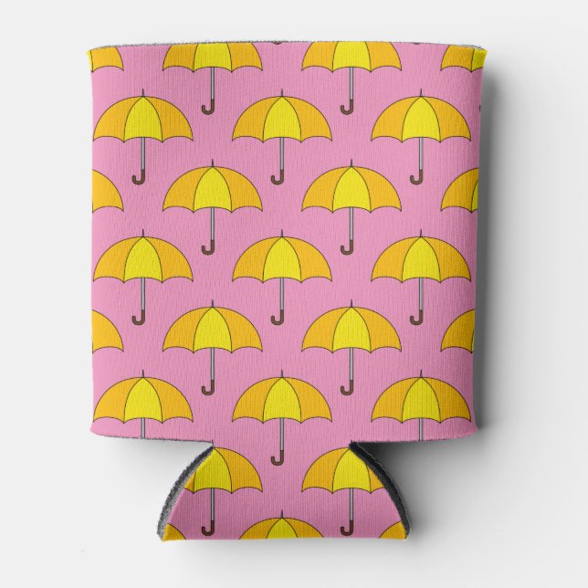 Rafraîchisseur Pour Canette Parapluie jaune (Devant)