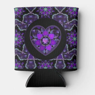 Rafraîchisseur Pour Canette Parapluie violet & coeurs .7
