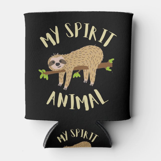 Rafraîchisseur Pour Canette paresseux mon animal spirituel (Devant)