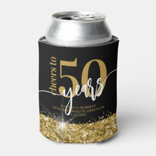 Rafraîchisseur Pour Canette Parties scintillant d'or à l'année d'anniversaire 