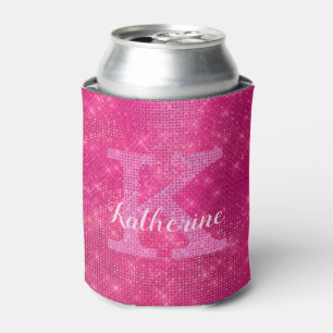 Rafraîchisseur Pour Canette Parties scintillant rose-chaud de la fille Glam No