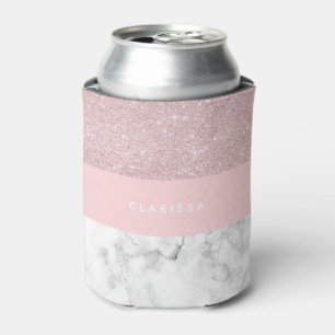 Rafraîchisseur Pour Canette Parties scintillantes roses girly élégantes d'or